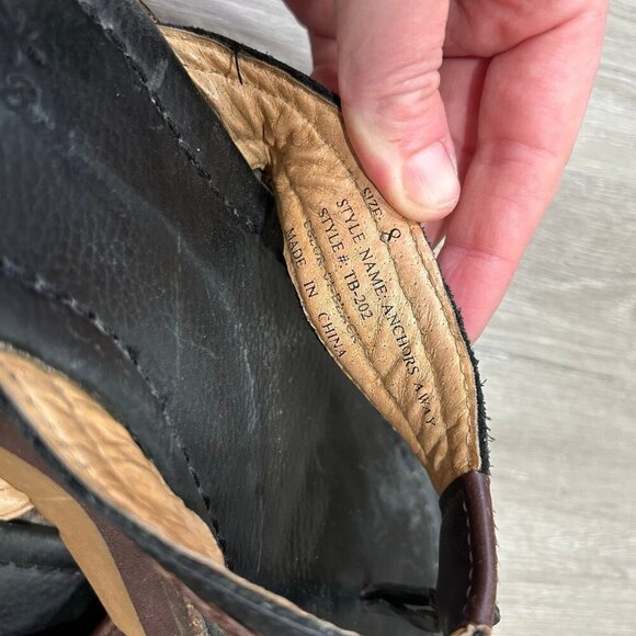 Tommy Bahama Men’s Anchor Away Black Brown Woven Sandals Size 8 - Picture 6 of 6